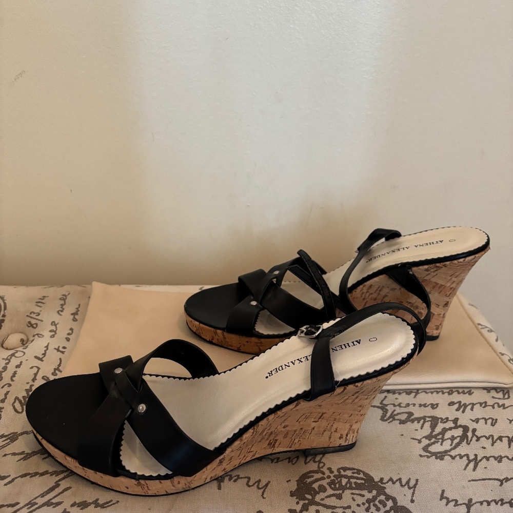 Athena Alexander black platform sandals
